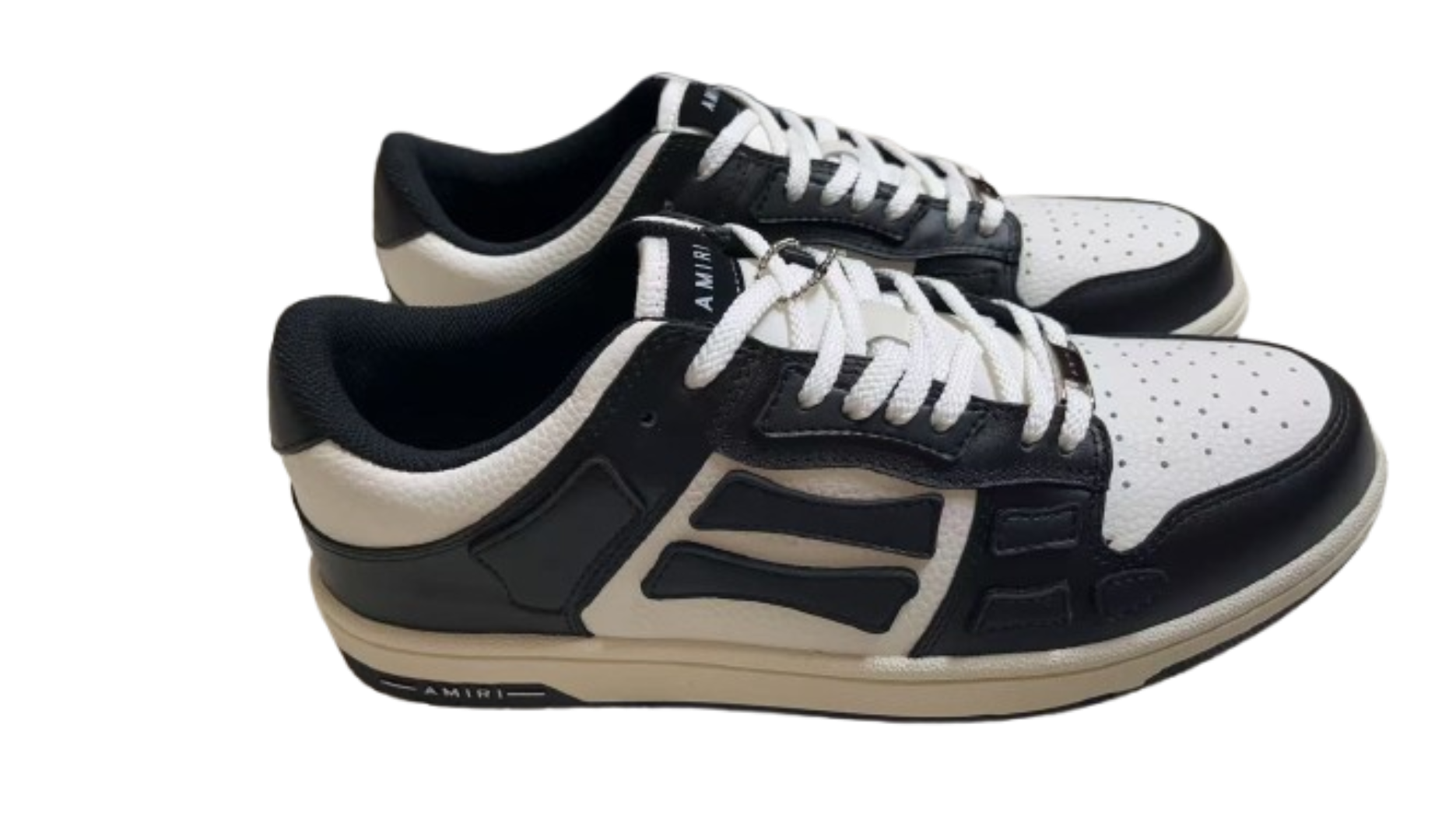 Amiri Black & White Skel Low